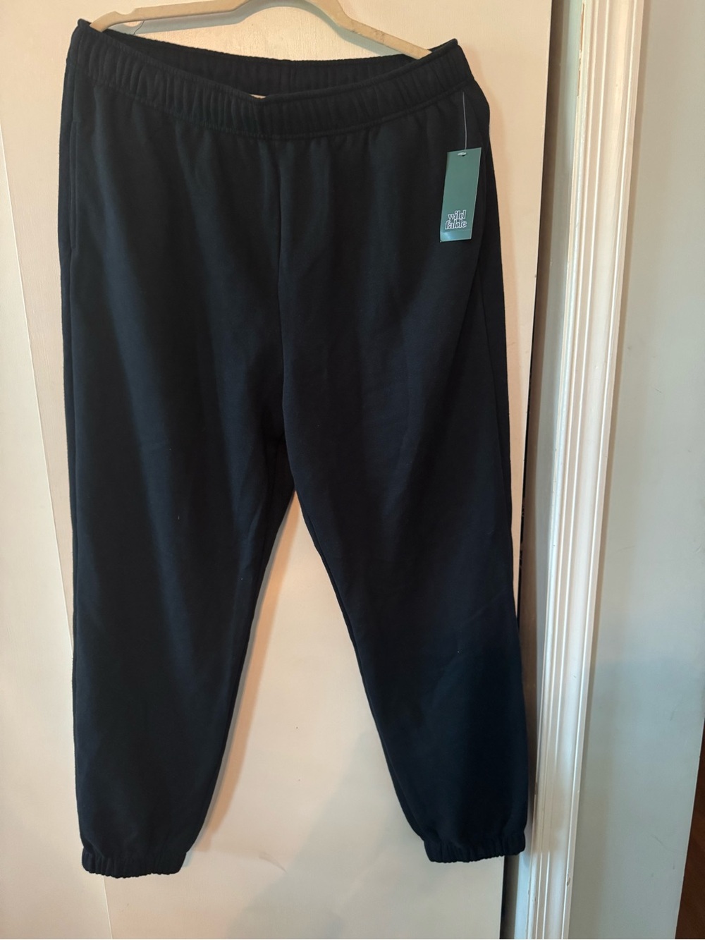 Wild Fable Bkack Fleece Jogger Pants Size L NWT